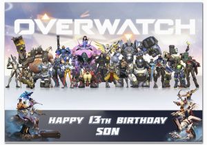 Overwatch Birthday Card C358 Large Personalised Birthday Card Custom Made for