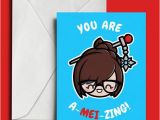 Overwatch Birthday Card You are A Mei Zing Overwatch Valentine 39 S Day Card