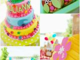 Owl 1st Birthday Decorations Kara 39 S Party Ideas Aloha Owl First Birthday Party Planning