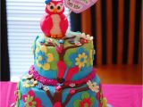 Owl Birthday Cake Decorations Owl theme Birthday Cake Cakecentral Com