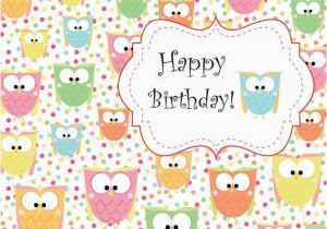 Owl Birthday Card Sayings Cute Owl Birthday Printable Card Instant Download