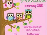 Owl Birthday Invitation Template Owl 1st Birthday Invitations Template Best Template