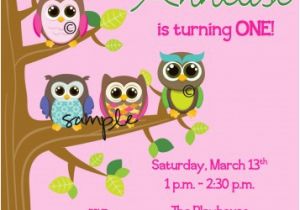 Owl Birthday Invitation Template Owl 1st Birthday Invitations Template Best Template