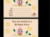 Owl Birthday Invitation Template Owl Birthday Party Invitations Template Best Template