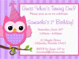 Owl Birthday Invitations Girl Children 39 S Owl Birthday Invitation Girl Design 3