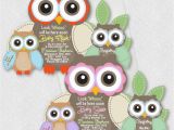 Owl Birthday Invitations Girl Owl Baby Shower Invitations Boy Girl Birthday Invites