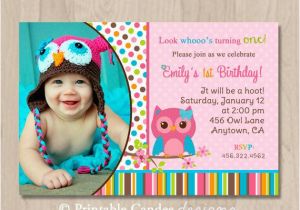 Owl Birthday Invitations Girl Pink Girl Owl Birthday Invitation Owl Birthday by