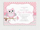 Owl Birthday Invitations Girl Printable Birthday Invitation Picture Owl Birthday