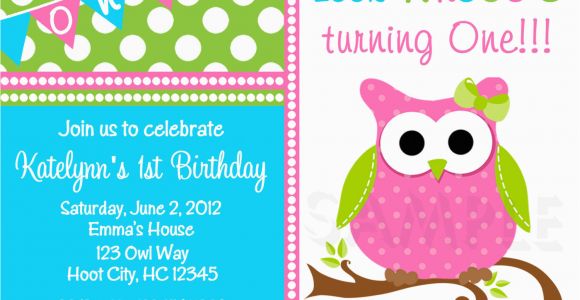 Owl Birthday Party Invites Birthday Party Invitations Girls Owl Birthday Party