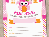 Owl Birthday Party Invites Ink Obsession Designs New Pumpkin Owls Printable