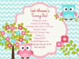 Owl Birthday Party Invites Owl Birthday Invitations Free