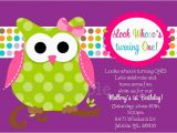 Owl themed Birthday Invitations Owl Birthday Invitation orderecigsjuice Info