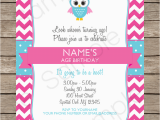 Owl themed Birthday Invitations Owl Party Invitations Pink Birthday Party Template