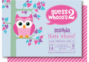 Owl themed Birthday Invitations Owl Second Birthday Party Invitations Delightpaperie