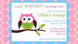 Owl themed Birthday Invitations Printable Owl theme Birthday Party Invitation