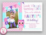 Owl themed First Birthday Invitations Girls Birthday Invitation Girls 1st Birthday Invitation