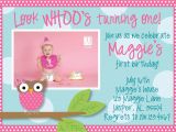 Owl themed First Birthday Invitations Owl 1st Birthday Invitations Ideas Bagvania Free