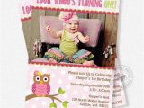 Owl themed First Birthday Invitations Owl Birthday Invitation First Birthday Invitation Girl