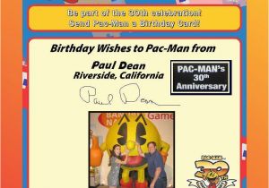 Pac Man Birthday Card Pac Man Birthday Cards for the Ivghof Induction Ceremony