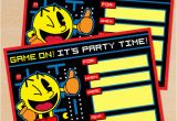 Pac Man Birthday Invitations Free Printable Retro Pac Man Birthday Invitation
