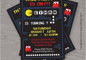 Pac Man Birthday Invitations Items Similar to Pacman Birthday Printable Digital