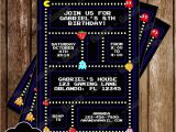 Pac Man Birthday Invitations Novel Concept Designs Pac Man Birthday Party Invitation