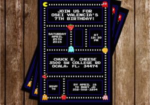 Pac Man Birthday Invitations Novel Concept Designs Pac Man Birthday Party Invitation