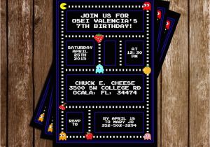 Pac Man Birthday Invitations Novel Concept Designs Pac Man Birthday Party Invitation