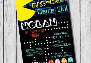 Pac Man Birthday Invitations Pac Man Birthday Invitation Diy Printable by