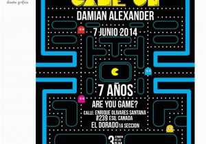 Pac Man Birthday Invitations Pacman Invitation Boys Party Pacman Pinterest