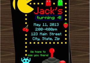 Pac Man Birthday Invitations Pacman Invitations Pacman Party Ideas Pinterest Pac