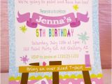 Painting Birthday Party Invitation Wording Art Birthday Party Ideas for Kids Moms Munchkins