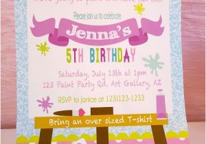 Painting Birthday Party Invitation Wording Art Birthday Party Ideas for Kids Moms Munchkins
