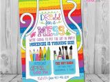 Painting Birthday Party Invitation Wording Art Party Invitation Art Party Art Birthday Invitation Art