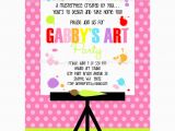 Painting Birthday Party Invitation Wording Painting Art Party Printable Invitation Dimple Prints Shop