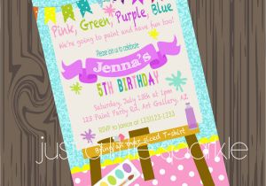 Painting Birthday Party Invitation Wording Party Invitations Best Paint Party Invitations Art