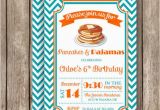 Pancake and Pajama Birthday Party Invitations Pajamas and Pancakes Party Invitations Printed or by