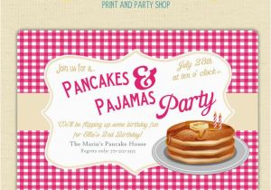 Pancake and Pajama Birthday Party Invitations Pancake and Pajama Birthday Party Invitations Home Party