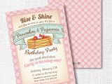 Pancake and Pajama Birthday Party Invitations Pancakes and Pajamas Birthday Party Invitation Printable