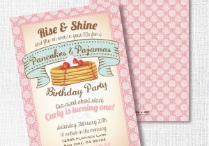 Pancake and Pajama Birthday Party Invitations Pancakes and Pajamas Birthday Party Invitation Printable