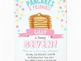 Pancake and Pajama Birthday Party Invitations Pancakes and Pajamas Birthday Party Invitation Zazzle