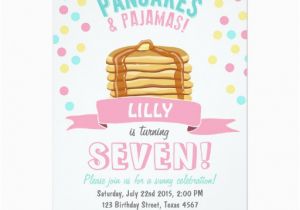 Pancake and Pajama Birthday Party Invitations Pancakes and Pajamas Birthday Party Invitation Zazzle