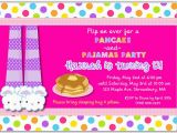 Pancake and Pajama Birthday Party Invitations Pancakes and Pajamas Birthday Party Invitations Slumber