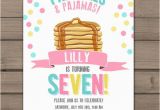 Pancake and Pajama Birthday Party Invitations Pancakes and Pajamas Party Invitation Pancakes Pajamas