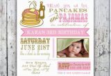 Pancake and Pajama Birthday Party Invitations Pancakes and Pajamas Party Invitation Photo Card Printable