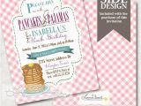 Pancake and Pajama Birthday Party Invitations Pancakes and Pajamas Party Invitation Pj Slumber Party