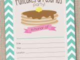 Pancake and Pajama Birthday Party Invitations Pancakes Pajamas Party Invitations by Inkobsessiondesigns