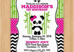 Panda Bear Birthday Invitations Cute Panda Bear Birthday Invitation by Little Rainbow