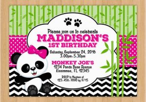 Panda Bear Birthday Invitations Cute Panda Bear Birthday Invitation by Little Rainbow