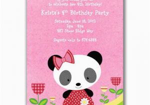 Panda Bear Birthday Invitations Items Similar to Panda Bear Invitations for Girls Birthday